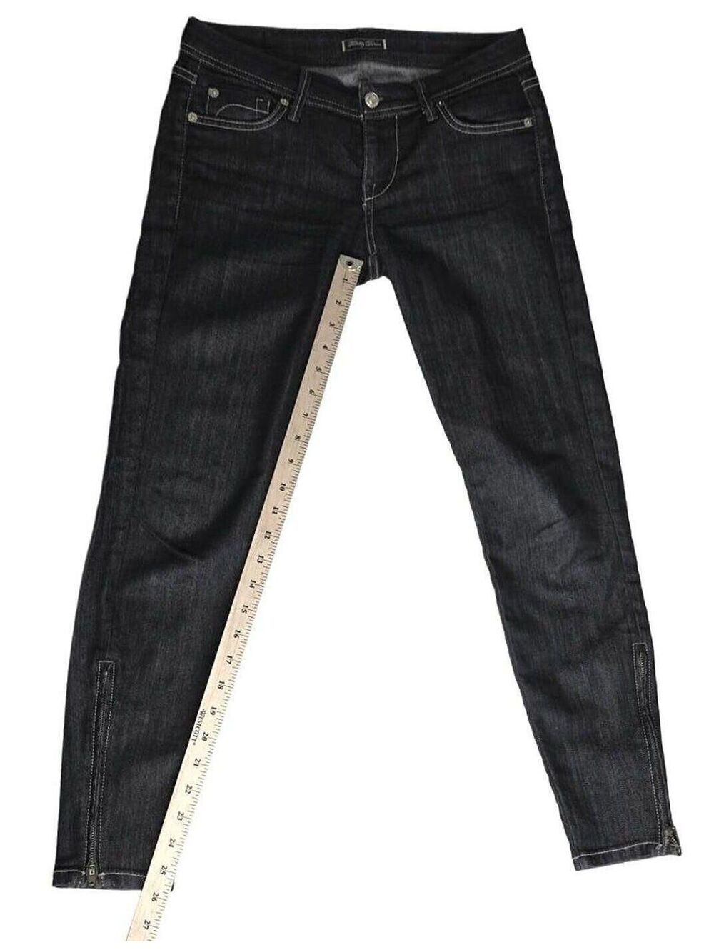 Fidelity Denim Slick Skinny Jeans Dark Wash Viper Rinse Size 27 Polished Chic